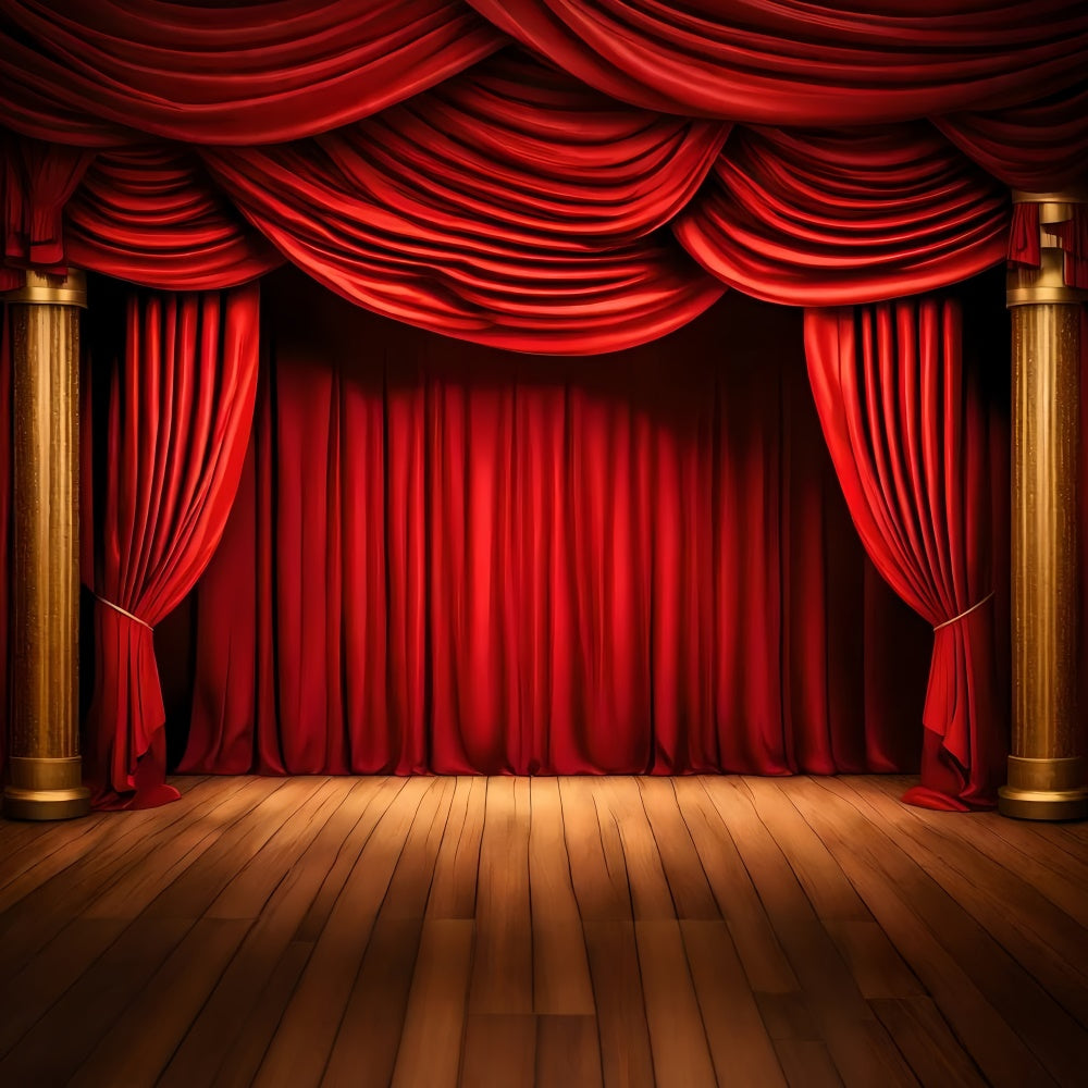 Backdrop Red Carpet Classic Stage Golden Pillar Backdrop GQ4-88