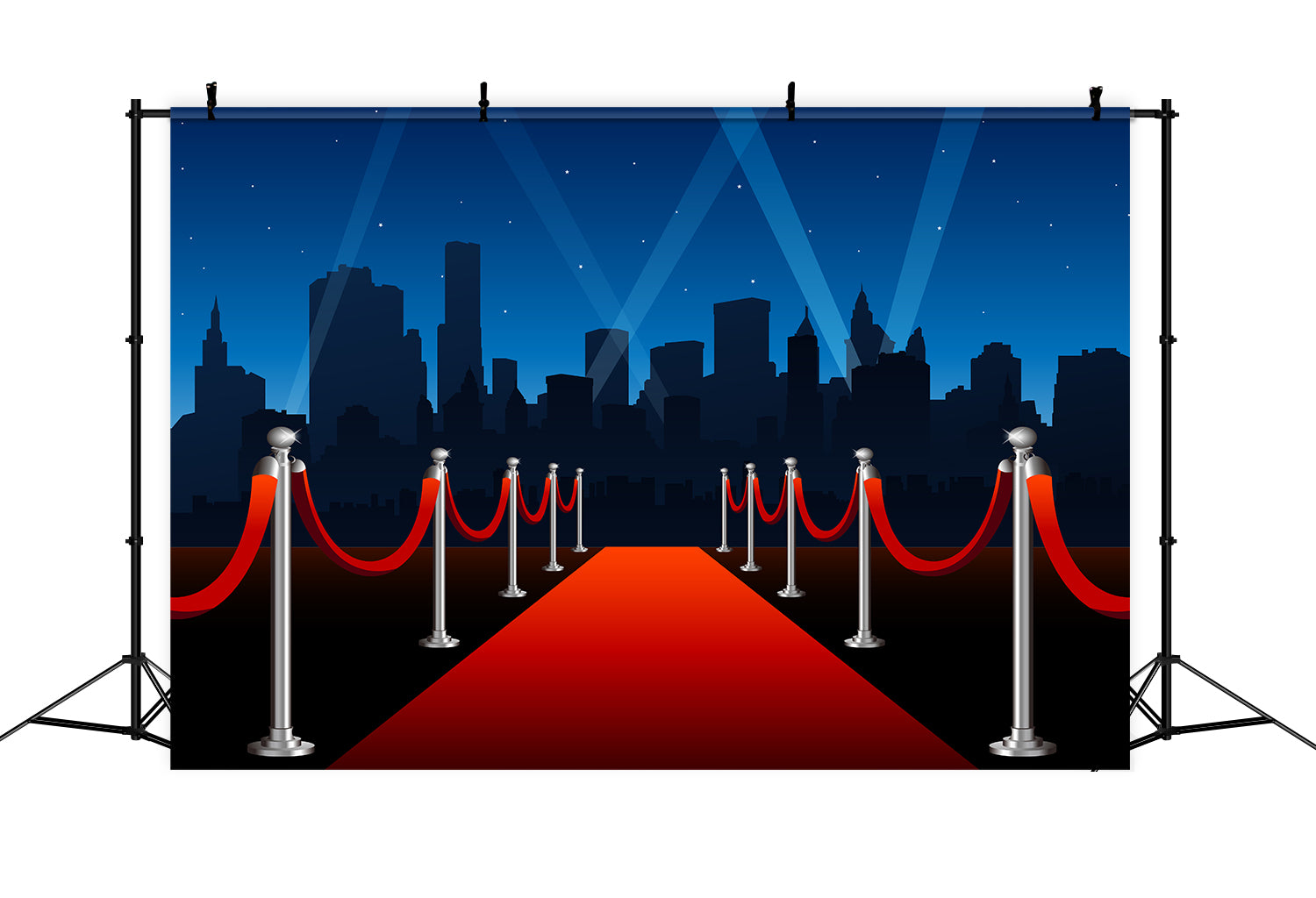 Red Carpet Photo Backdrop Glamorous Night City Backdrop GQ4-96
