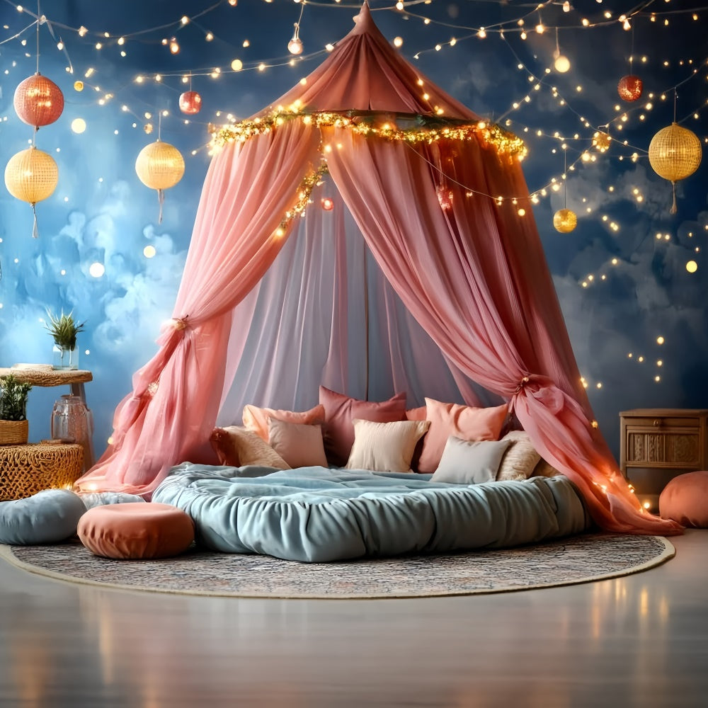Carnival Theme Backdrop Glowing Canopy Cloud Room Backdrop GQ5-133