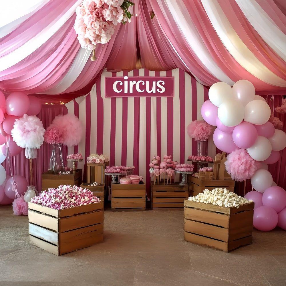 Circus Photography Backdrop Cotton Candy Tent Dessert Backdrop GQ5-136