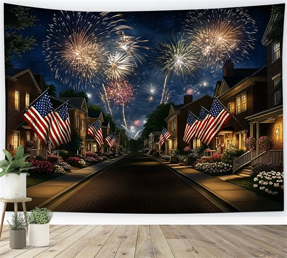 4th of July Firework Backdrop Street Festival Backdrop GQ5-22