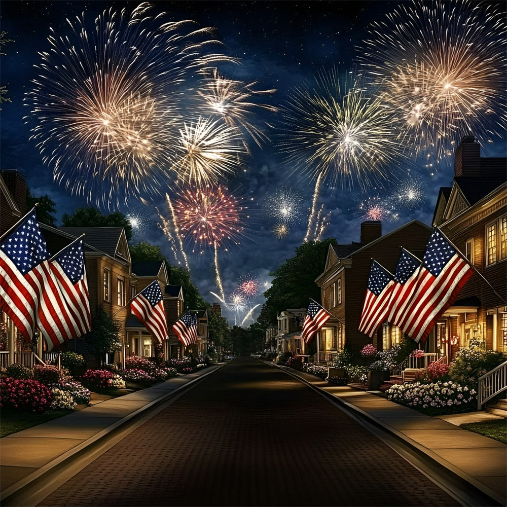 4th of July Firework Backdrop Street Festival Backdrop GQ5-22