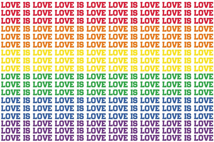 Pride Backdrops Bold Rainbow Text Pattern Backdrop GQ5-230