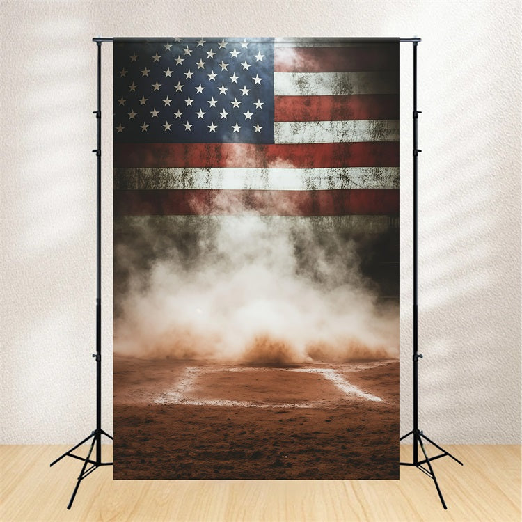 Independence Day Backdrops American Glory Baseball Field Backdrop GQ5-32