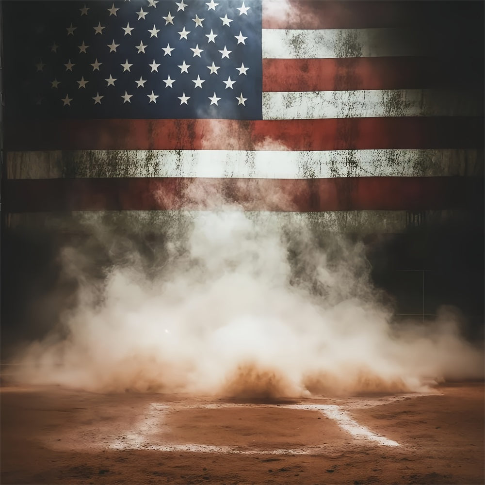 Independence Day Backdrops American Glory Baseball Field Backdrop GQ5-32