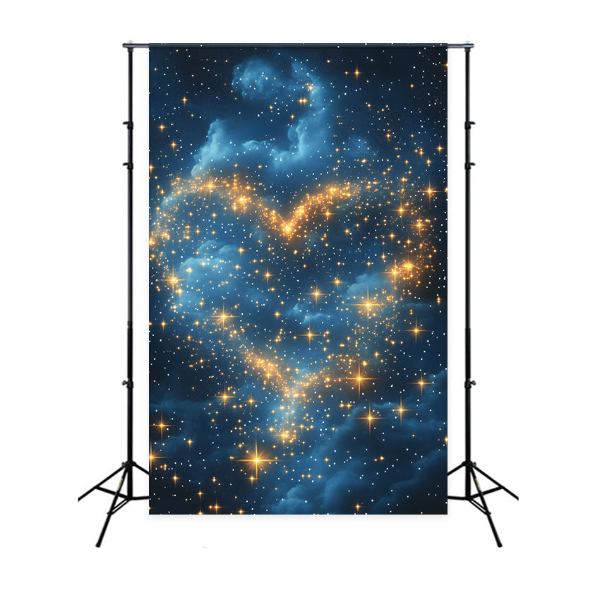 Stars Backdrop Romantic Star Heart Galaxy Backdrop GQ5-65