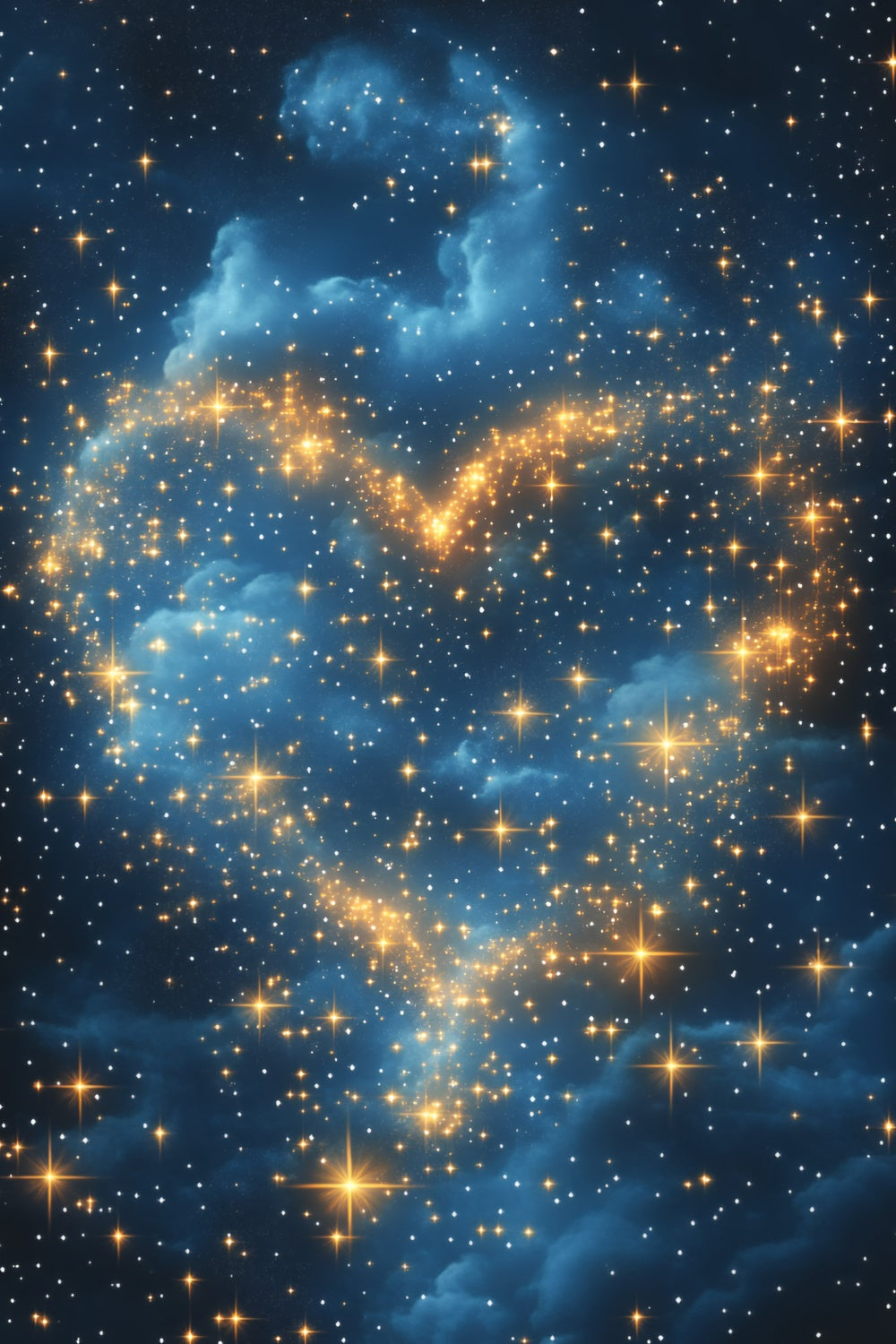 Stars Backdrop Romantic Star Heart Galaxy Backdrop GQ5-65