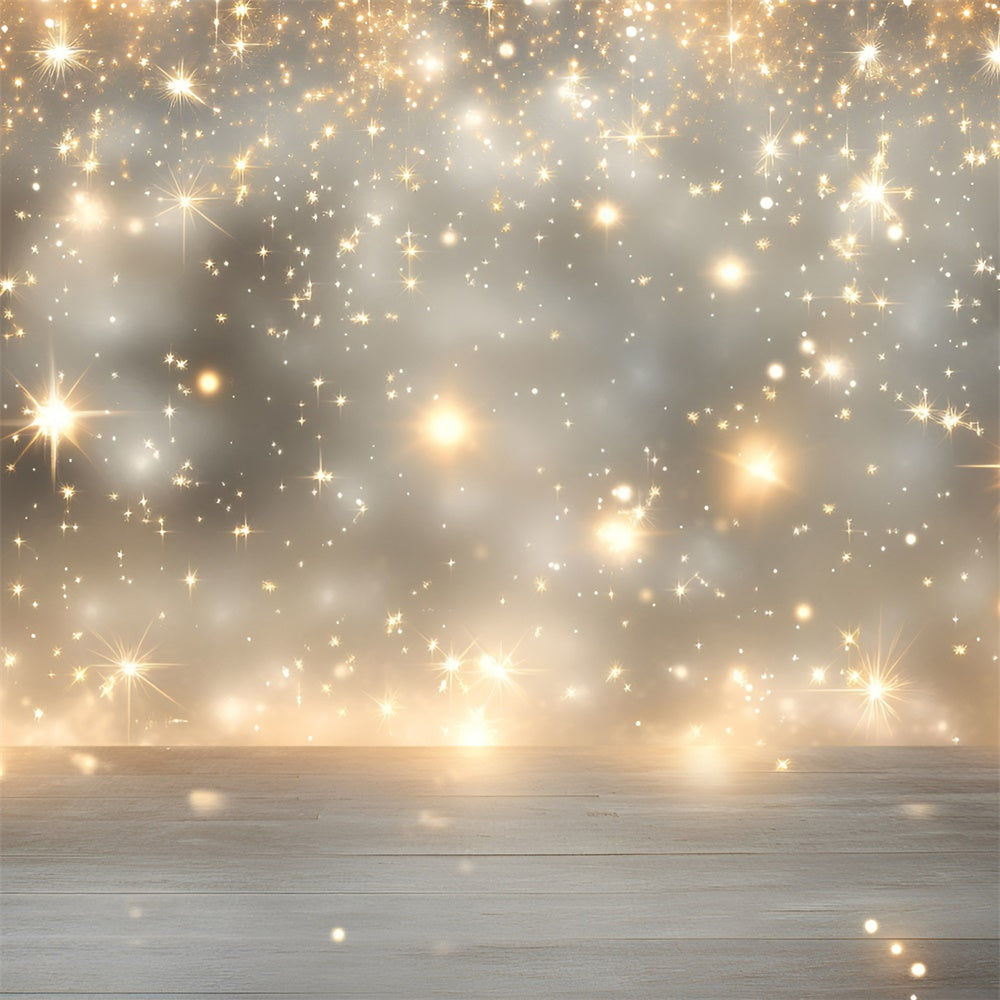 Stars Backdrop Wooden Floor Sparkle Star Backdrop GQ5-70
