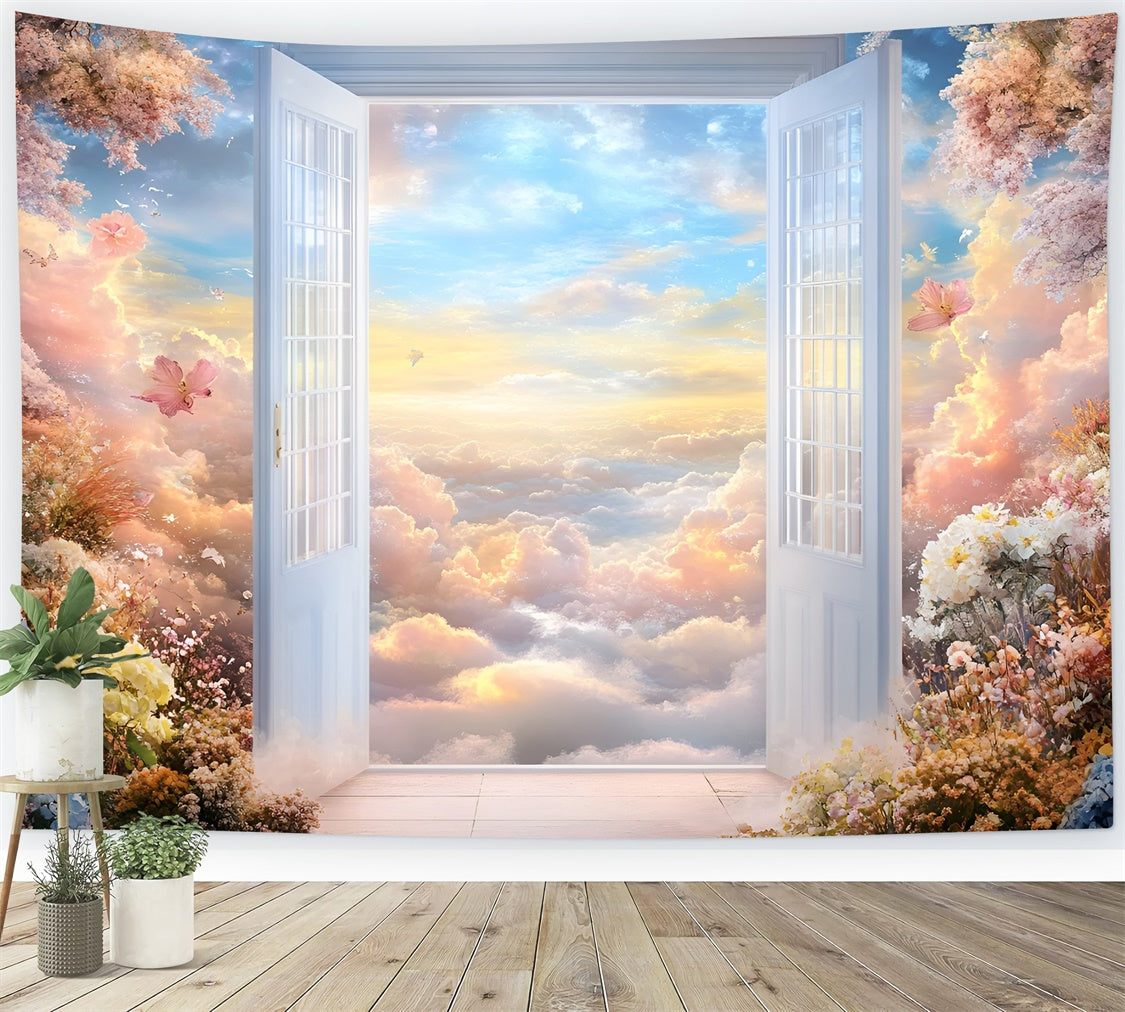Sky Backdrop Pastel Sky Garden Entrance Backdrop GQ57-113