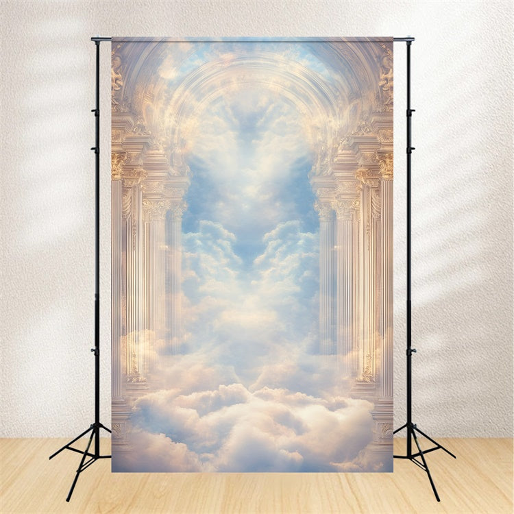 Sky Photo Backdrop Divine Palace Arch Backdrop GQ57-120