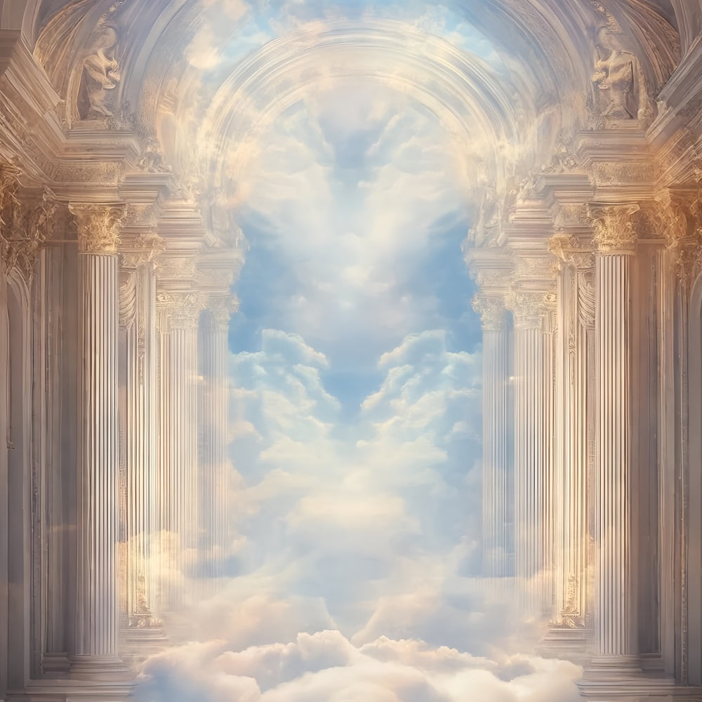 Sky Photo Backdrop Divine Palace Arch Backdrop GQ57-120