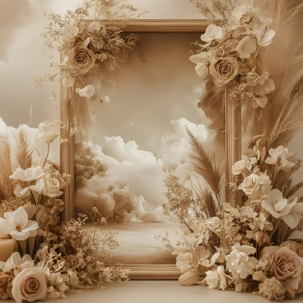 Bohemian Style Backdrop Serene Cloud Blossom Backdrop GQ57-218