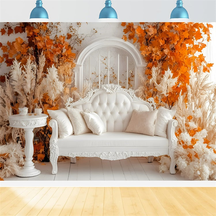 Boho Backdrops Ivory Couch Fall Garden Backdrop GQ57-219