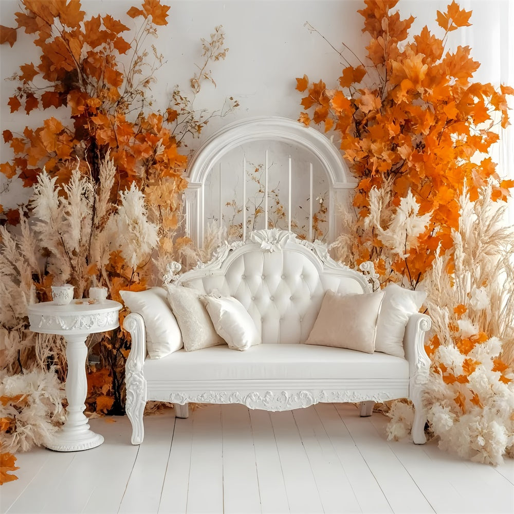 Boho Backdrops Ivory Couch Fall Garden Backdrop GQ57-219