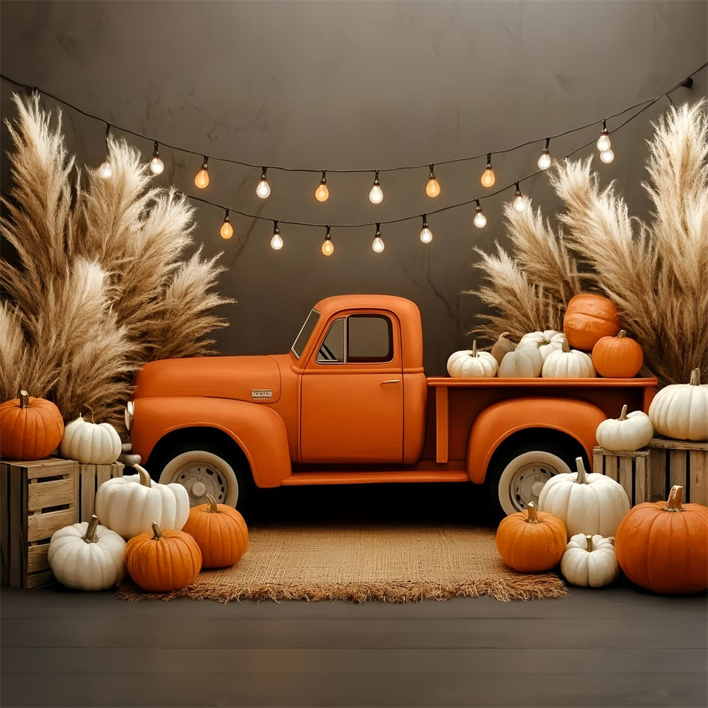 Boho Backdrop Photography Pumpkin Truck Glow Backdrop GQ57-220
