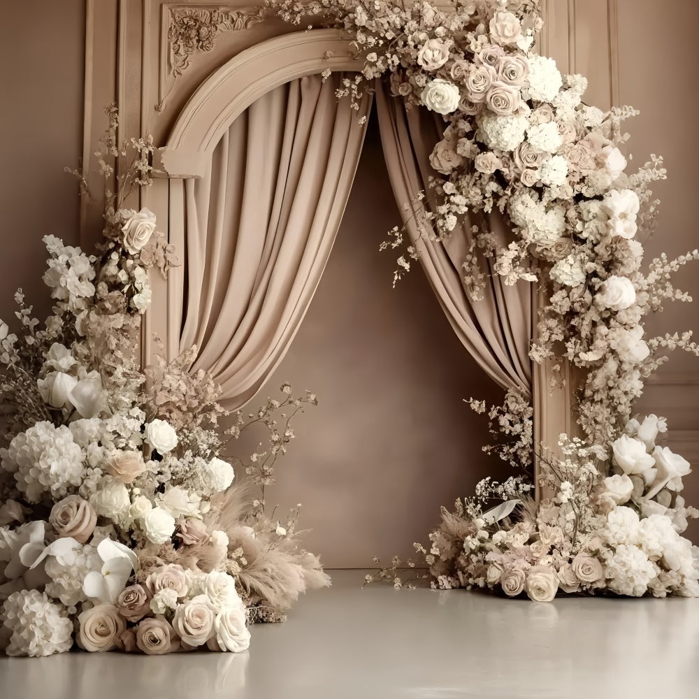 Boho Photography Backdrop Vintage Rose Arch Backdrop GQ57-223