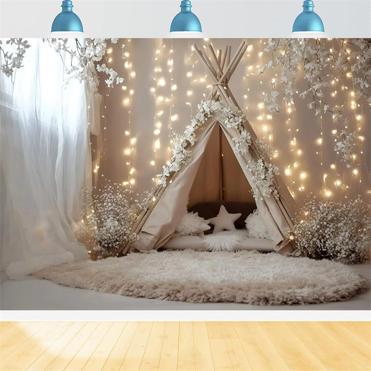 Bohemian Backdrop Fairylight Blossom Tent Backdrop GQ57-229