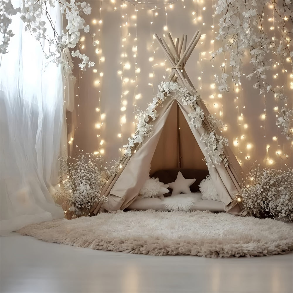Bohemian Backdrop Fairylight Blossom Tent Backdrop GQ57-229