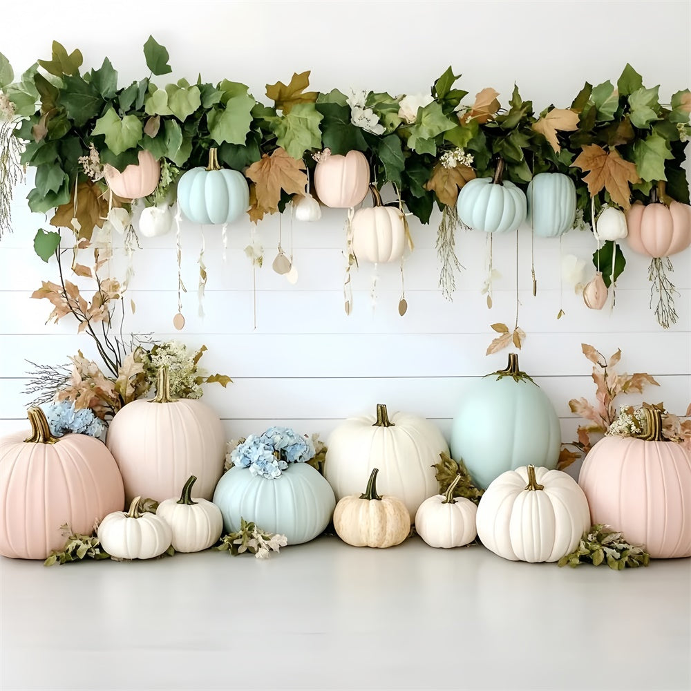 Bohemian Photo Backdrop Floral Pumpkin Dream Backdrop GQ57-239
