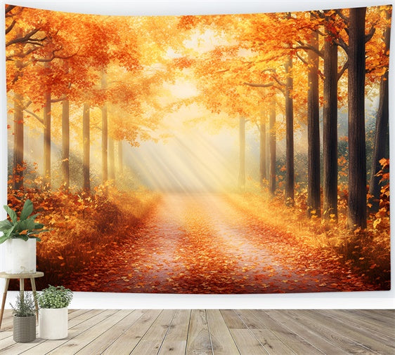 Fall Forest Backdrop Radiant Autumn Glow Backdrop GQ57-69