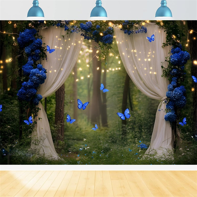 Forest Photo Backdrop Twilight Butterfly Path Backdrop GQ57-75