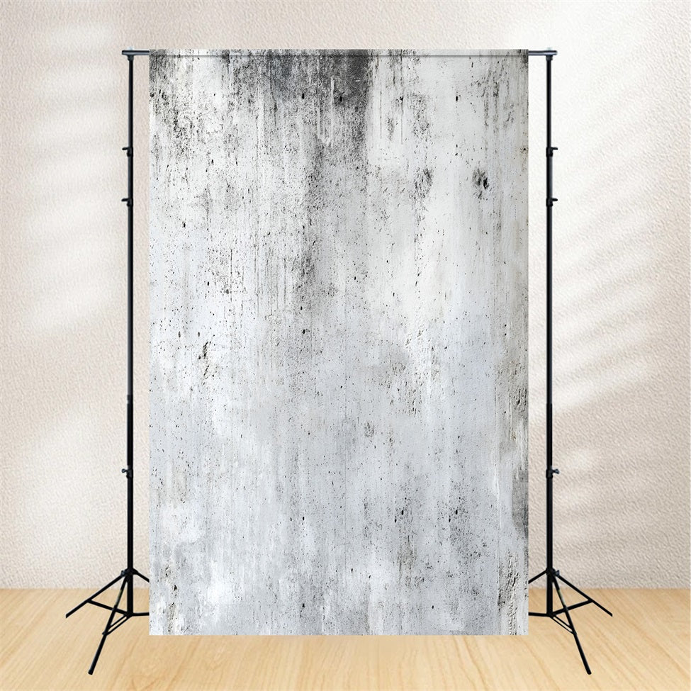Concrete Backdrop Weathered White Concrete Texture Dark Marks Portrait Backgrounds GQ58-56