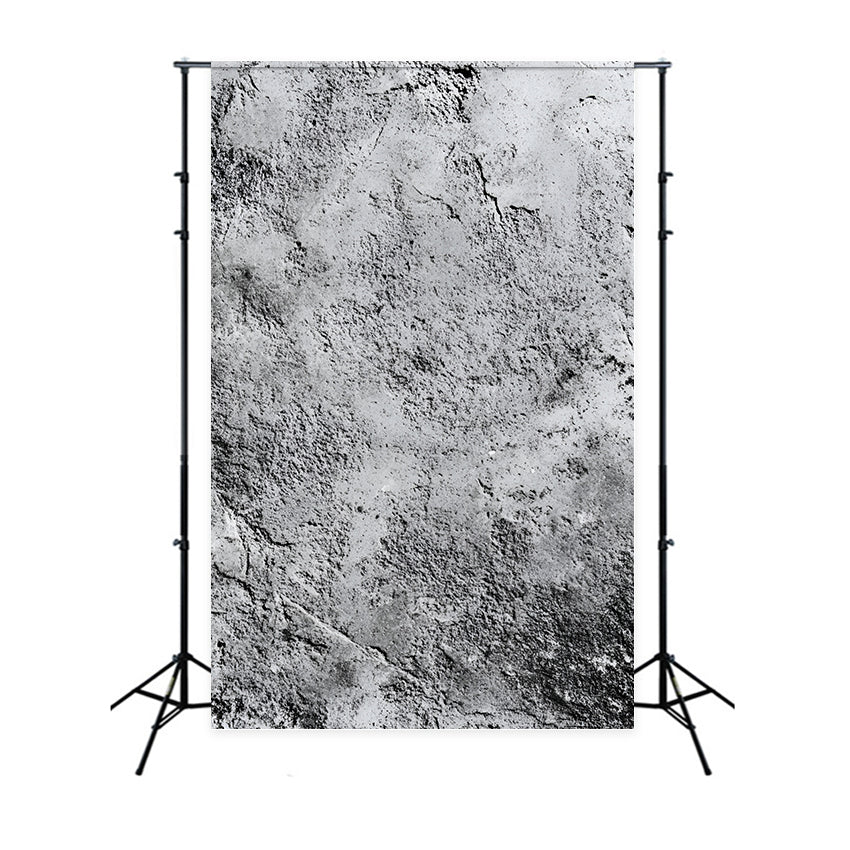 Concrete Backdrop Rough Gray Stone Surface Natural Cracks Portrait Background GQ58-57