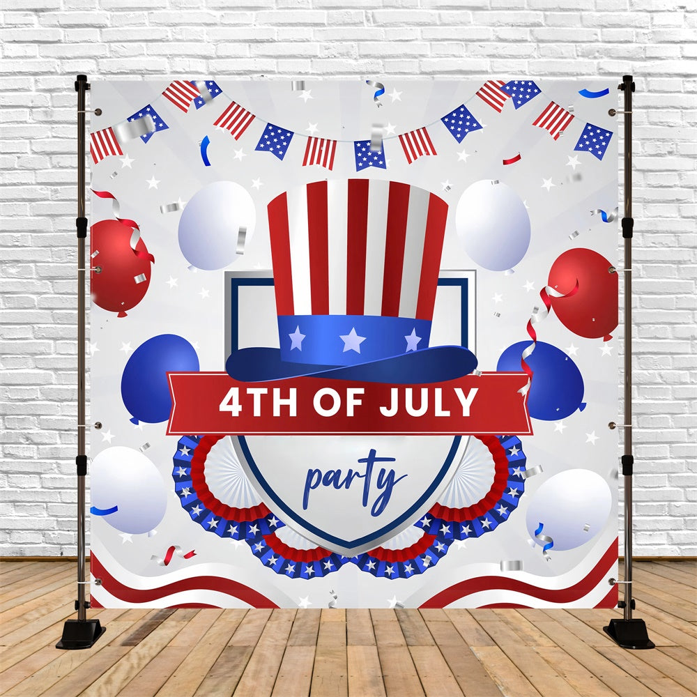 4th of July Backdrops Balloon Fest Confetti Party Backdrop GQ6-104