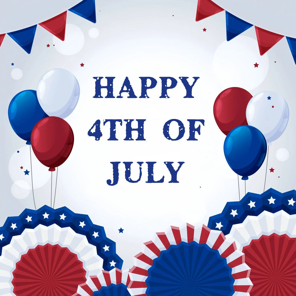 Independence Day Backdrops Cheerful Balloon Bash Backdrop GQ6-112