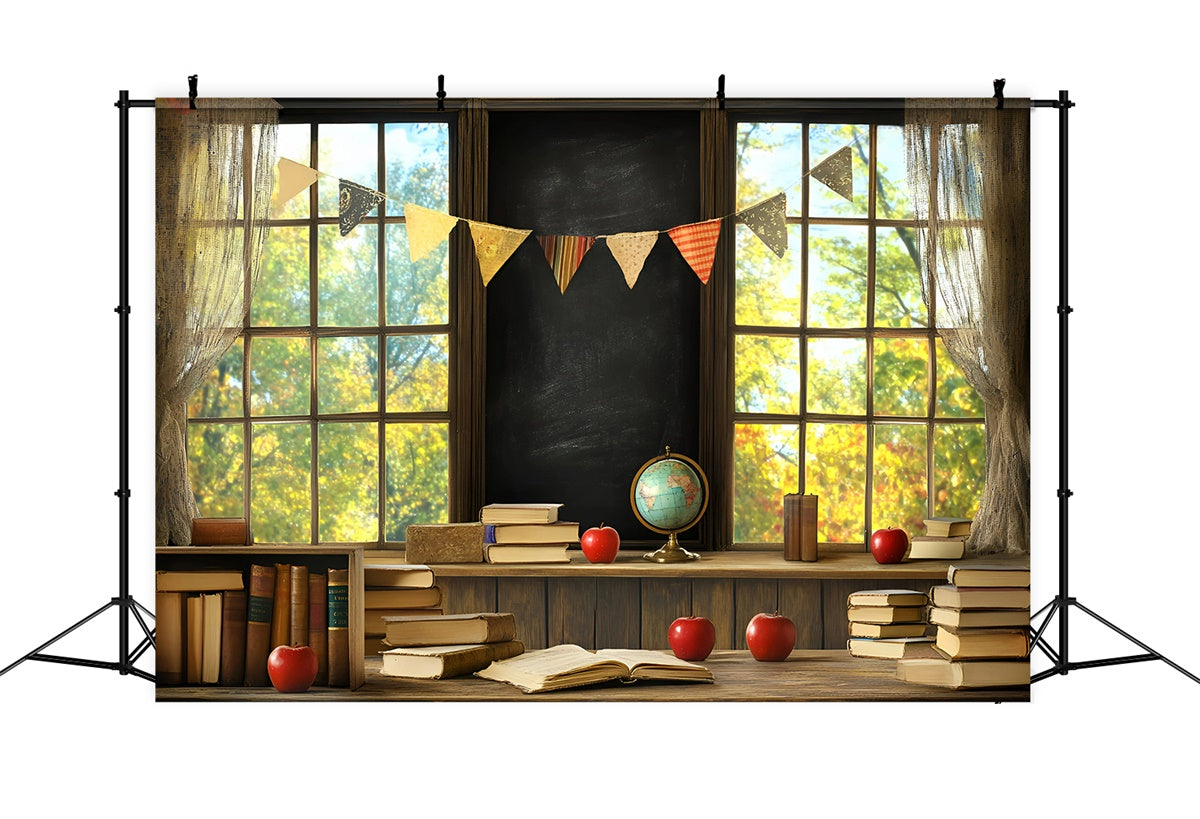 School Backdrop Bookstack Banner Learning Backdrop GQ6-120