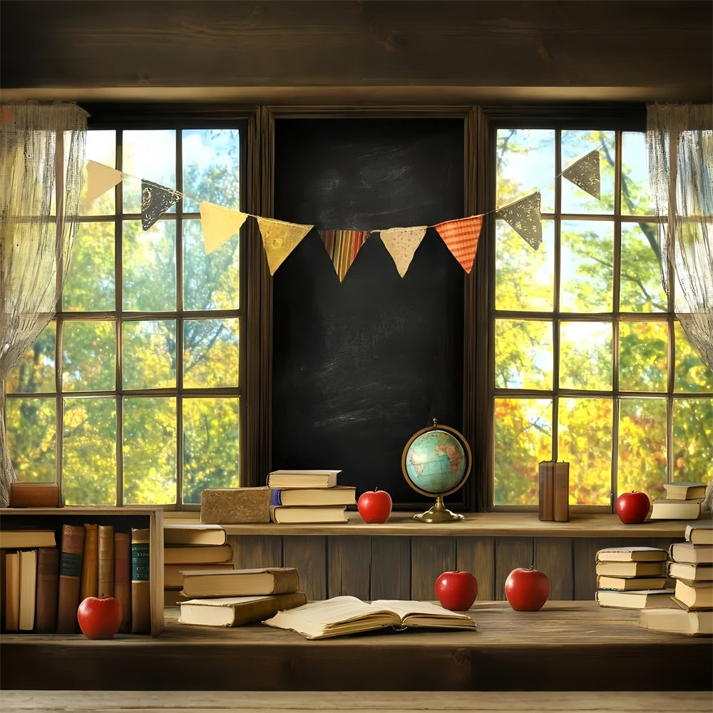 School Backdrop Bookstack Banner Learning Backdrop GQ6-120