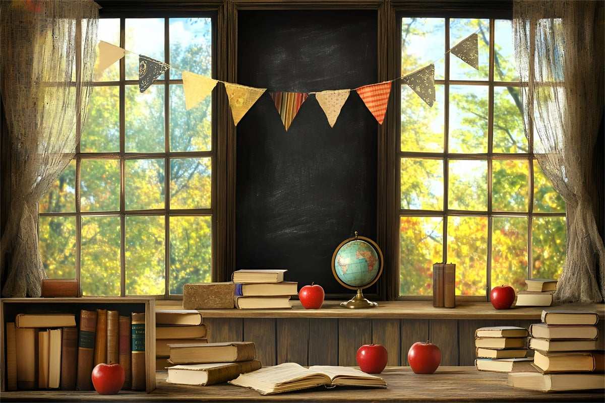 School Backdrop Bookstack Banner Learning Backdrop GQ6-120