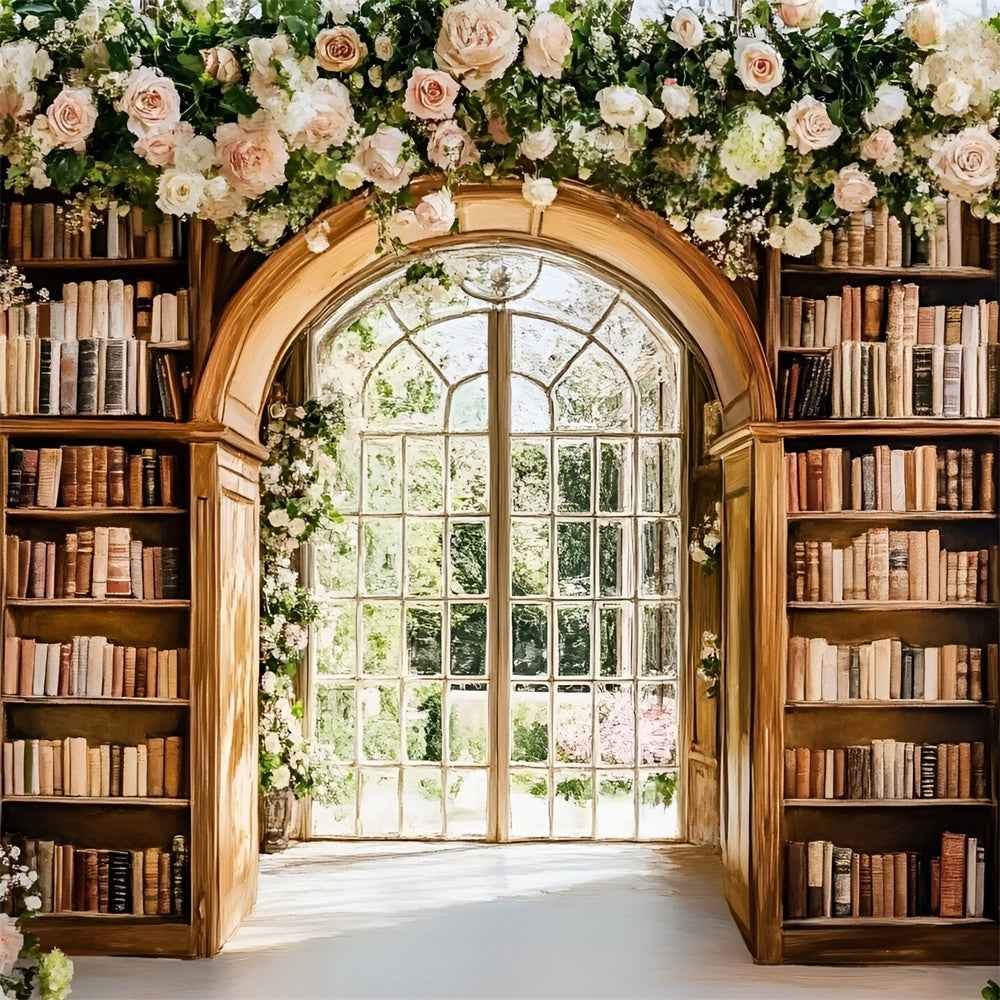 School Picture Backdrop Elegant Book Garden Backdrop GQ6-121