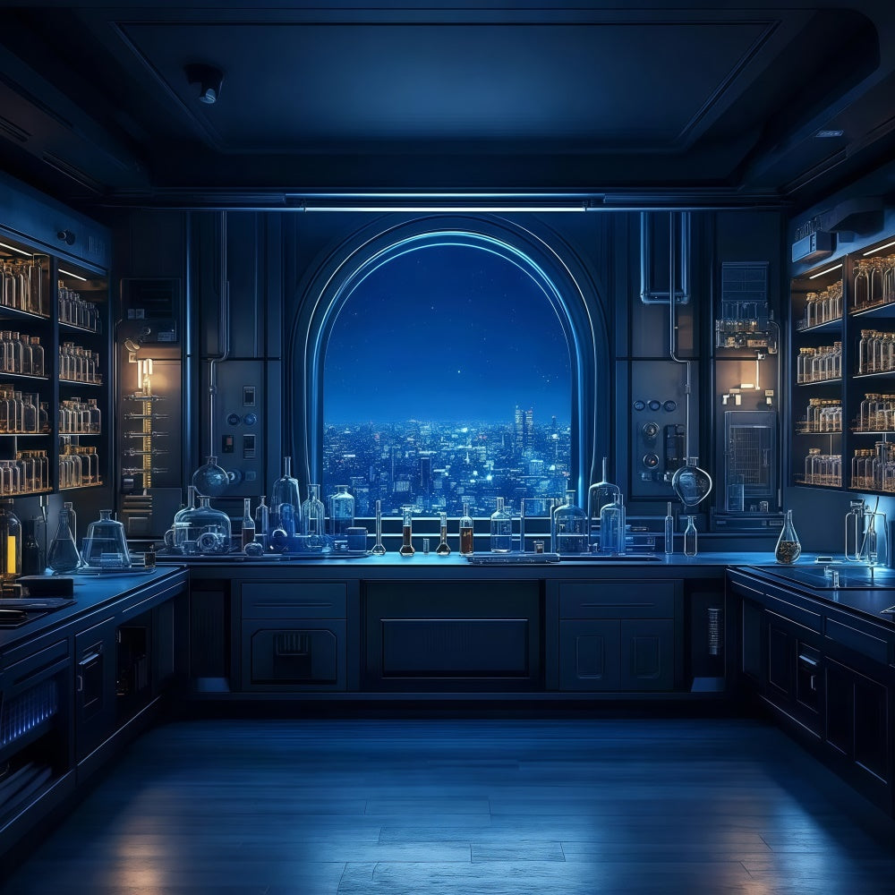 Chemistry Backdrop Modern Education Lab Backdrop GQ6-126