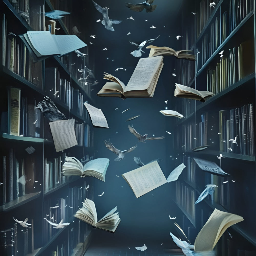 School Picture Backdrop Midnight Pages Motion Backdrop GQ6-127