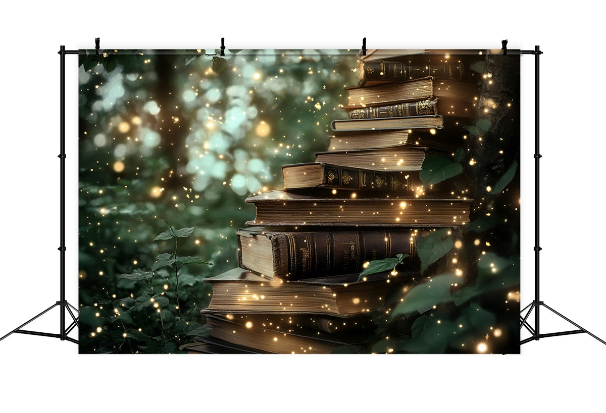 Back To School Backdrop Enchanted Book Glade Backdrop GQ6-128