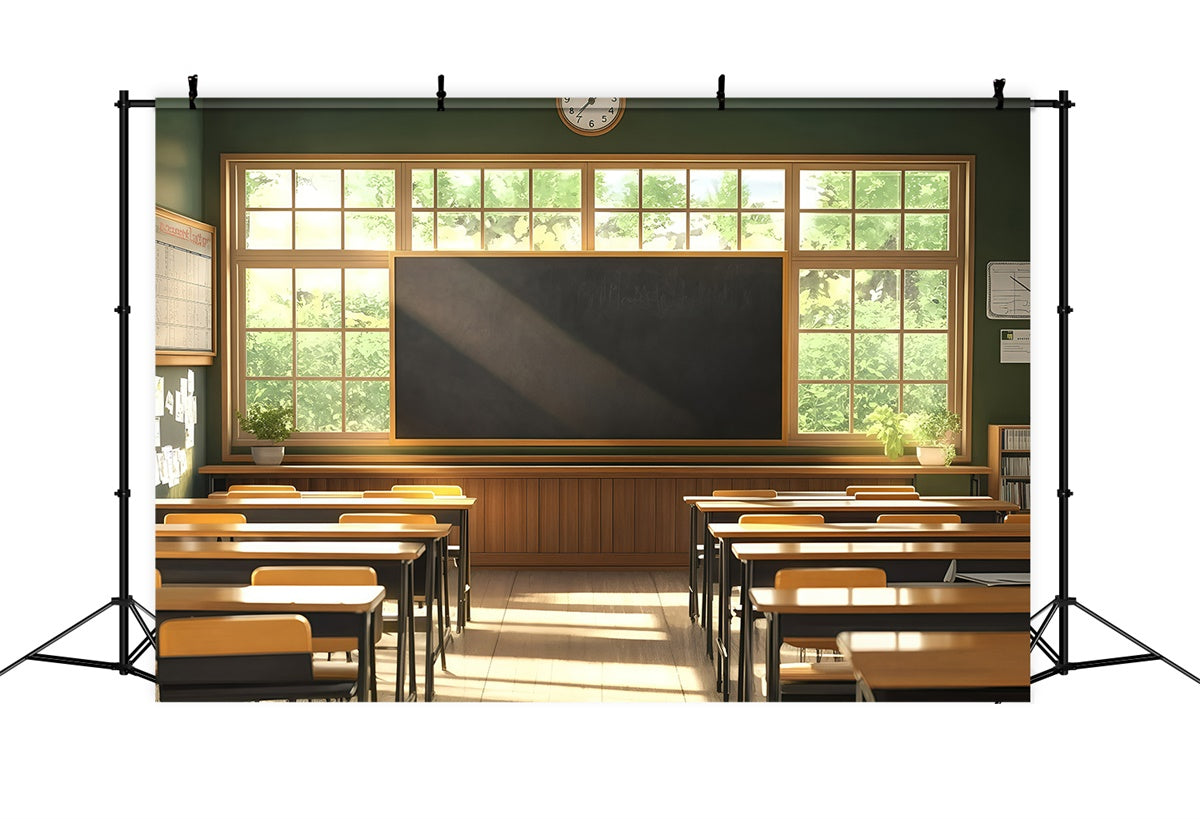 Classroom Backdrop Peaceful Study Morning Backdrop GQ6-135