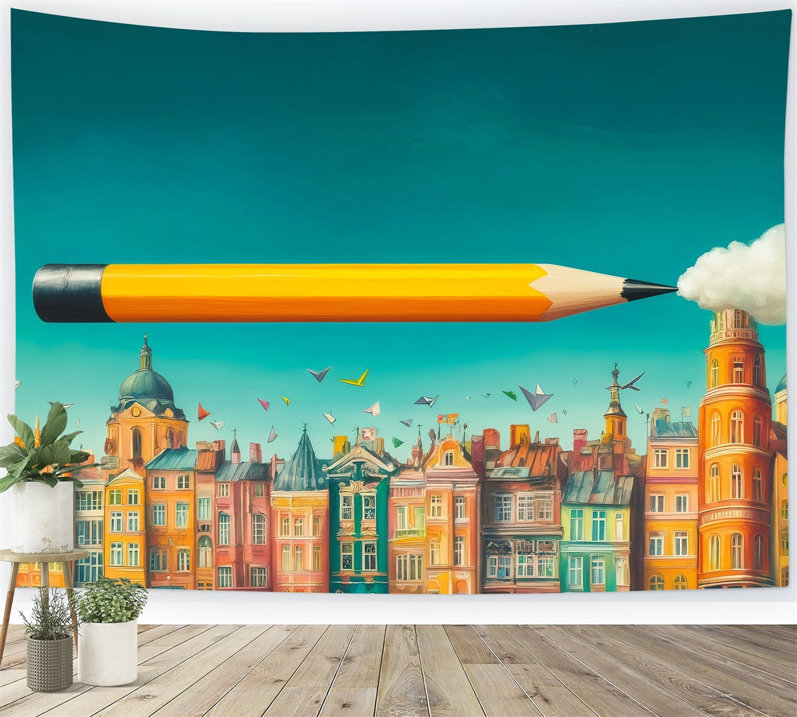 Back To School Backdrop Urban Learning Adventure Backdrop GQ6-139