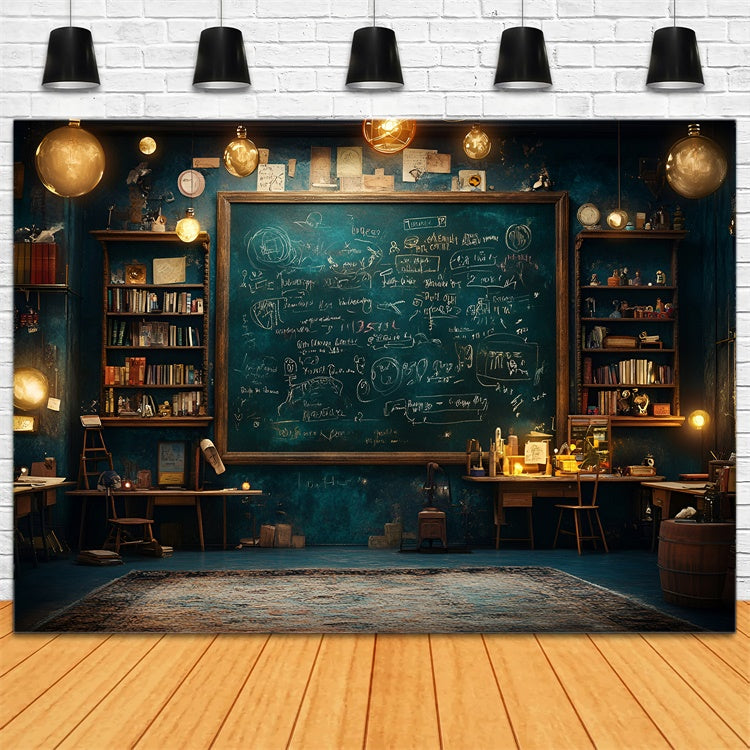 Chalkboard Photo Backdrop Vintage Scholar Room Backdrop GQ6-144