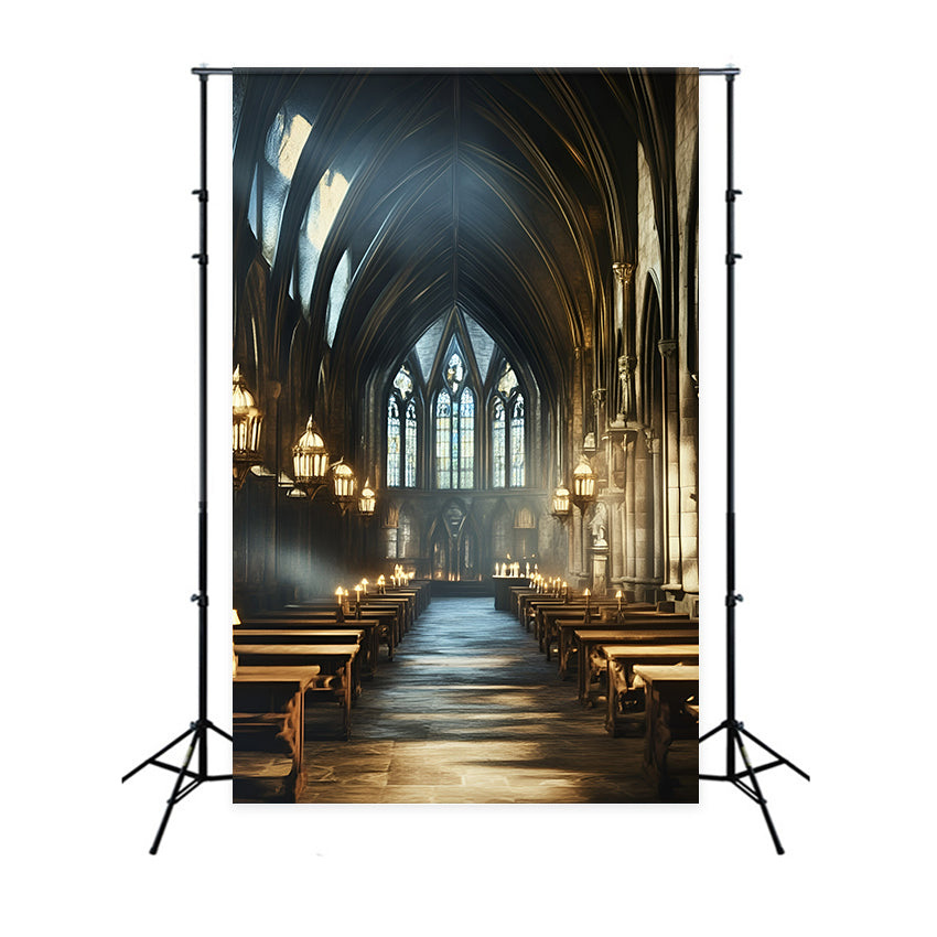 Back To School Backdrop Medieval Study Room Backdrop GQ6-154