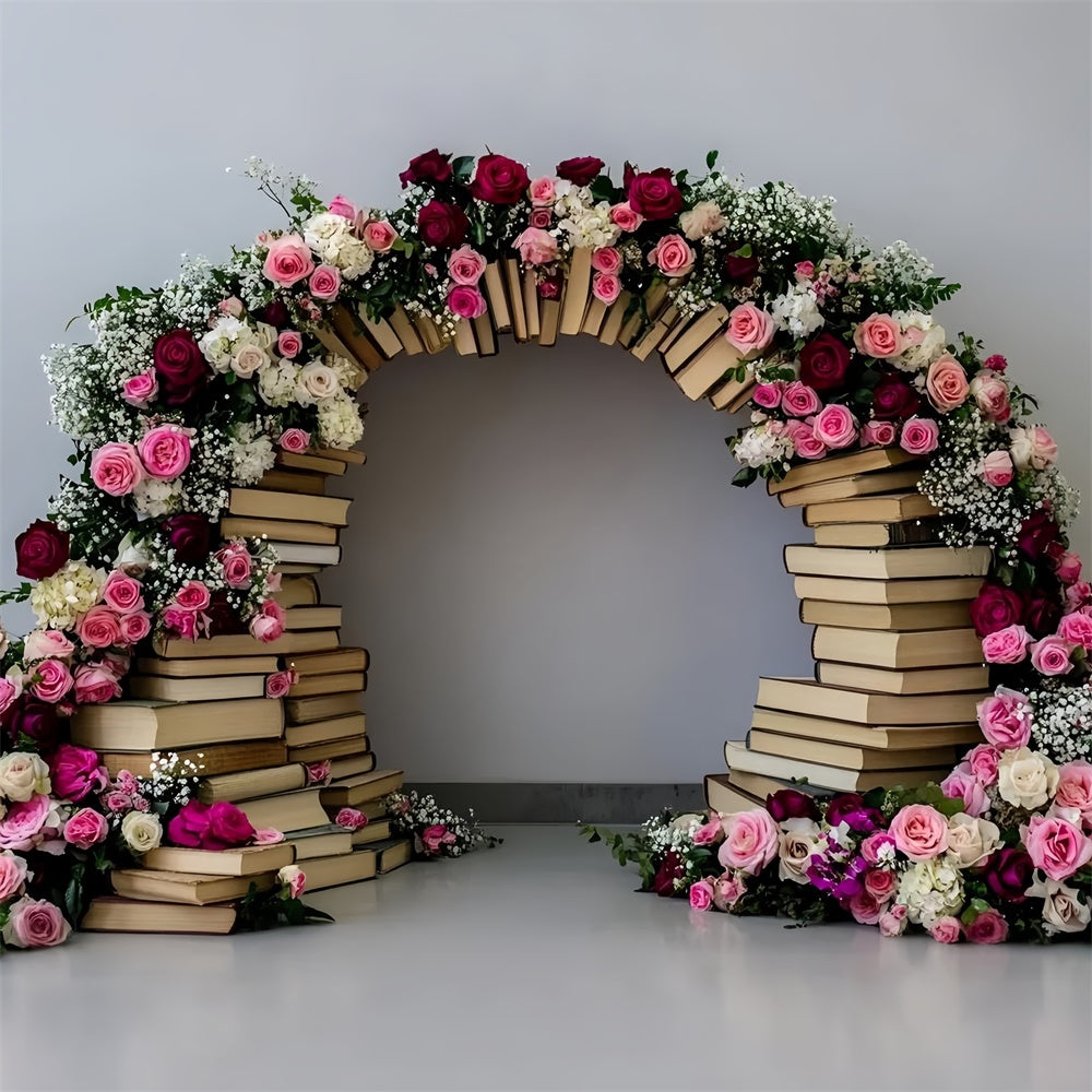 Back To School Photo Backdrop Book Blooms Archway Backdrop GQ6-155
