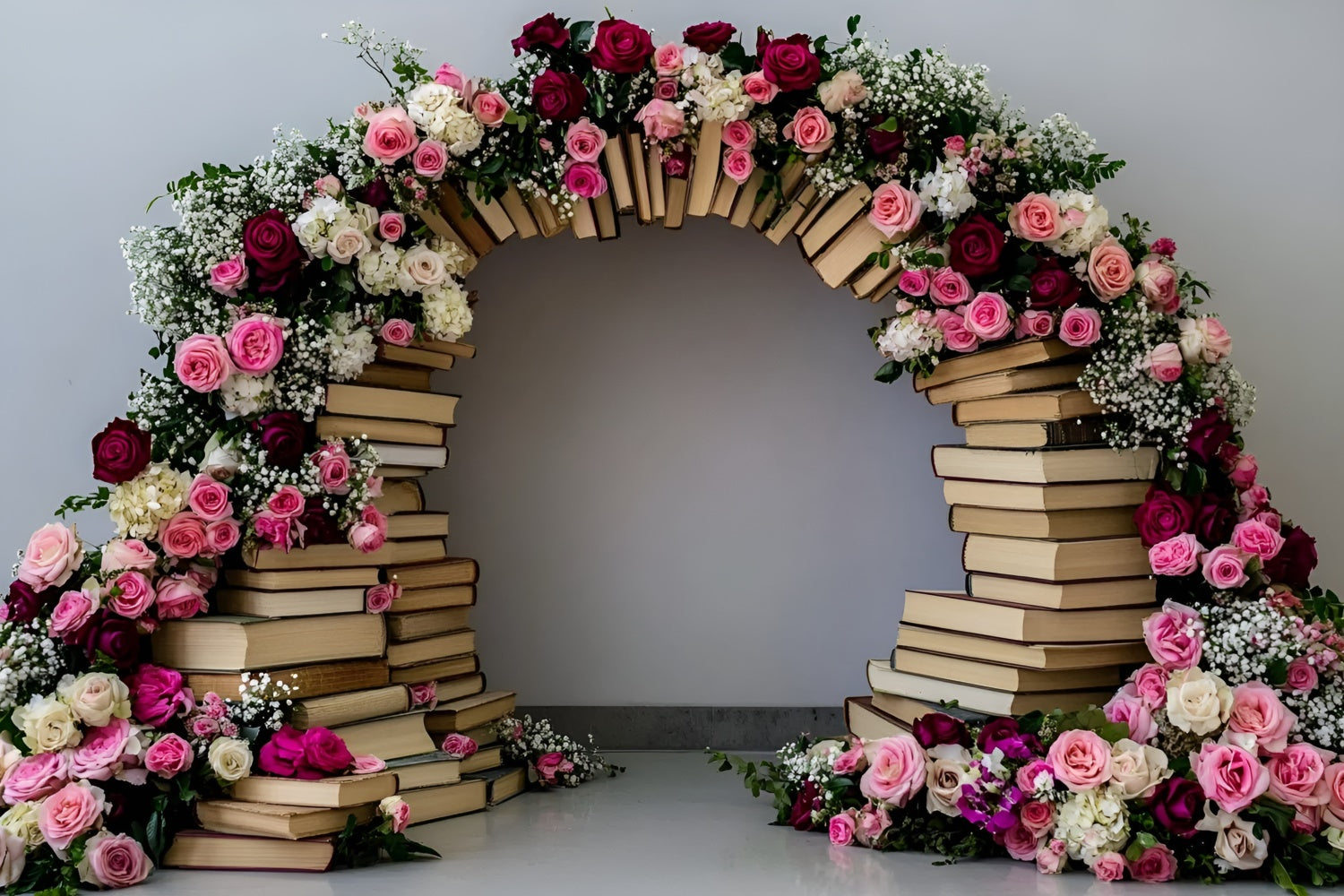 Back To School Photo Backdrop Book Blooms Archway Backdrop GQ6-155