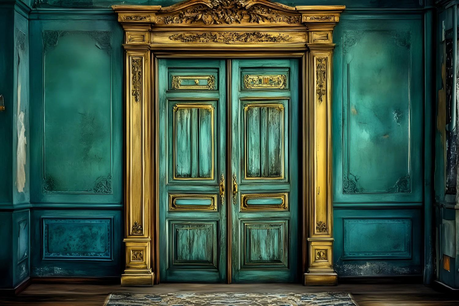 School Photo Backdrops Golden Wisdom Door Backdrop GQ6-156