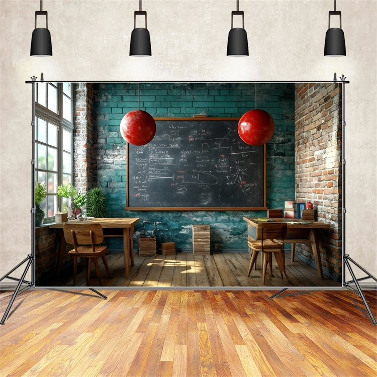 Class Photo Backdrop Industrial Study Hall Backdrop GQ6-160