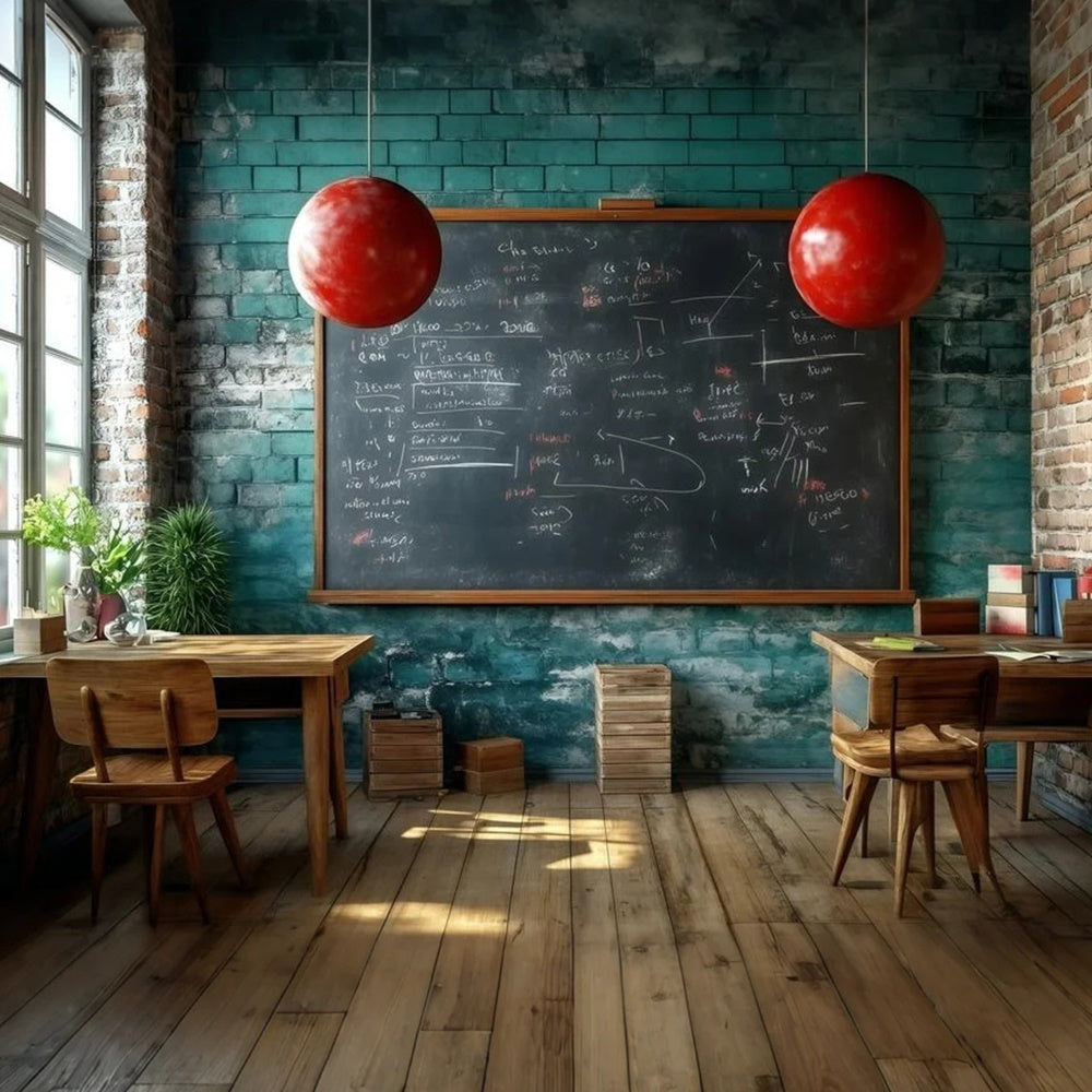 Class Photo Backdrop Industrial Study Hall Backdrop GQ6-160