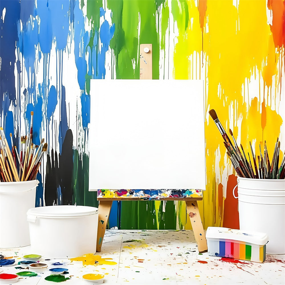 School Picture Backdrop Splash Creativity Art Backdrop GQ6-161