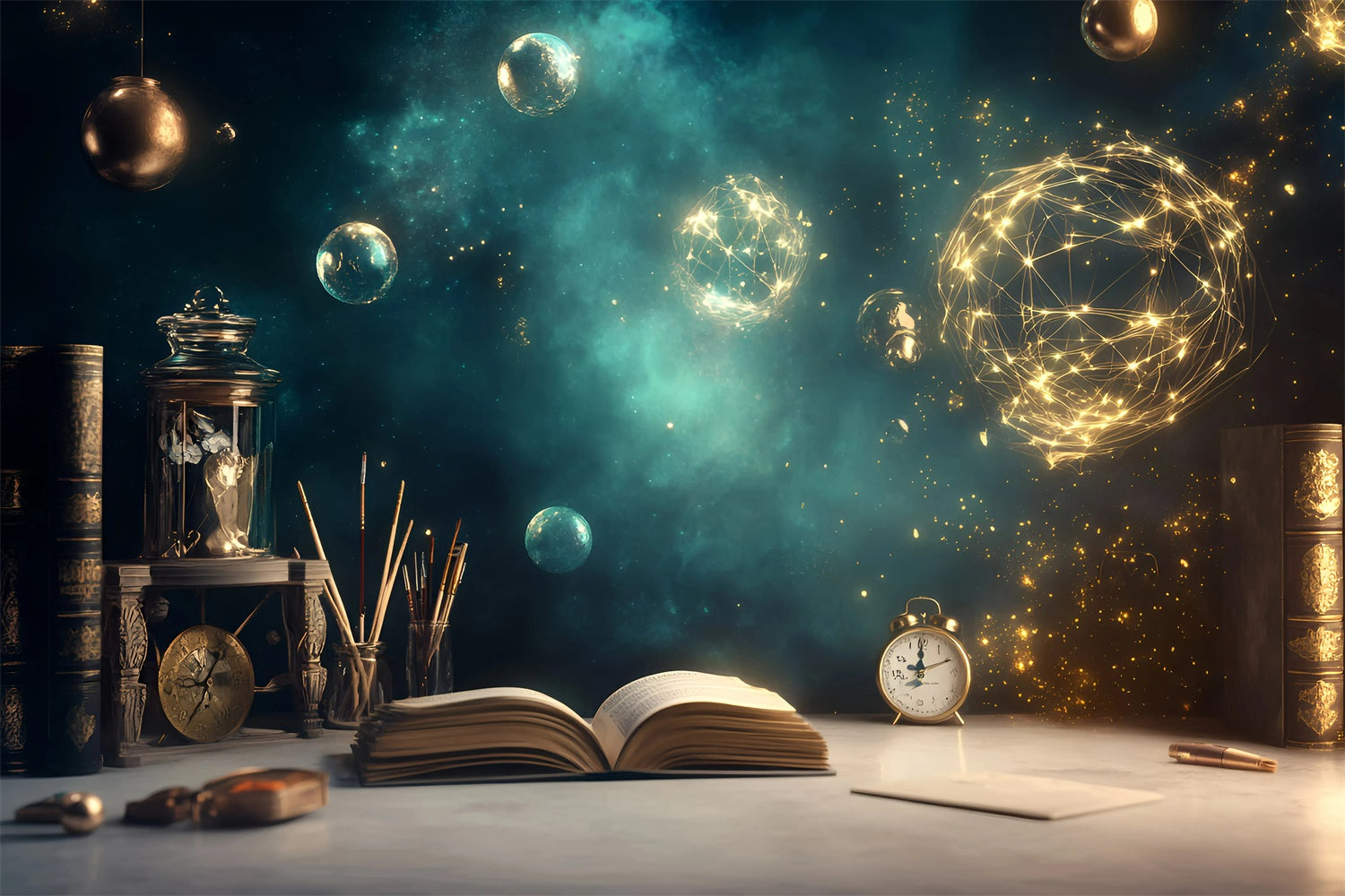 Back To School Backdrop Fantasy Cosmos Learning Backdrop GQ6-163