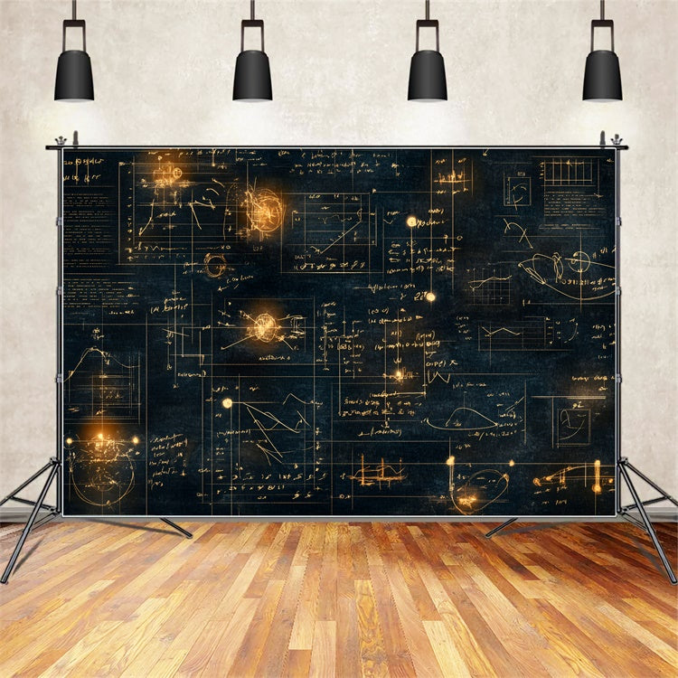 School Photo Backdrops Vintage Equation Research Backdrop GQ6-164