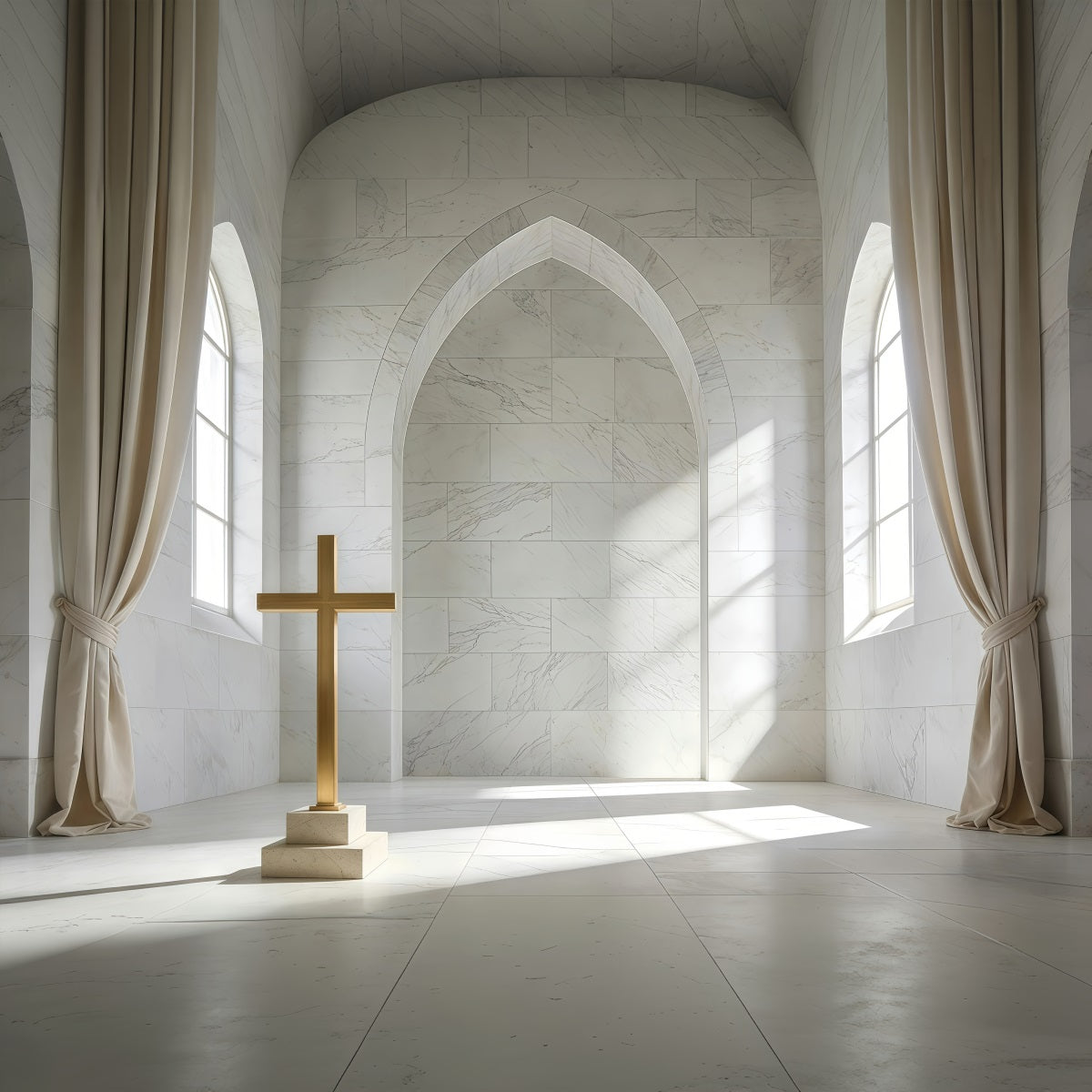 Easter Church Backdrop Religious Sacred Cross Window Easter Backdrop 10x10 GQ61-51