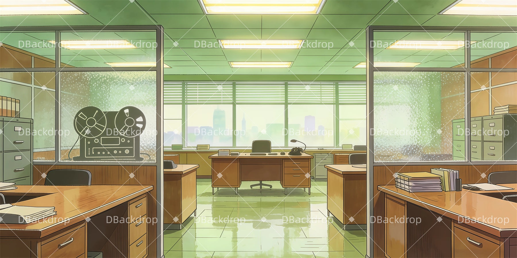 Theater Backdrop Music Producer Office Stage Backdrop Ideas GQ62-T46